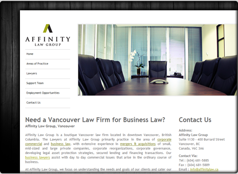 Sample website for law firm