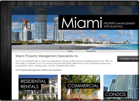 Sample website for property management company